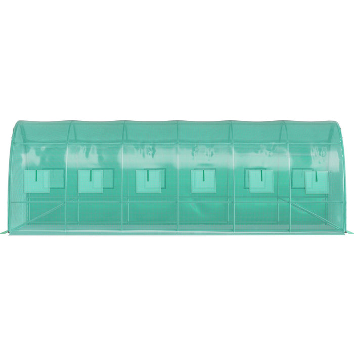 VEVOR Walk-in Tunnel Greenhouse Galvanized Frame Waterproof Cover 20x10x7 ft