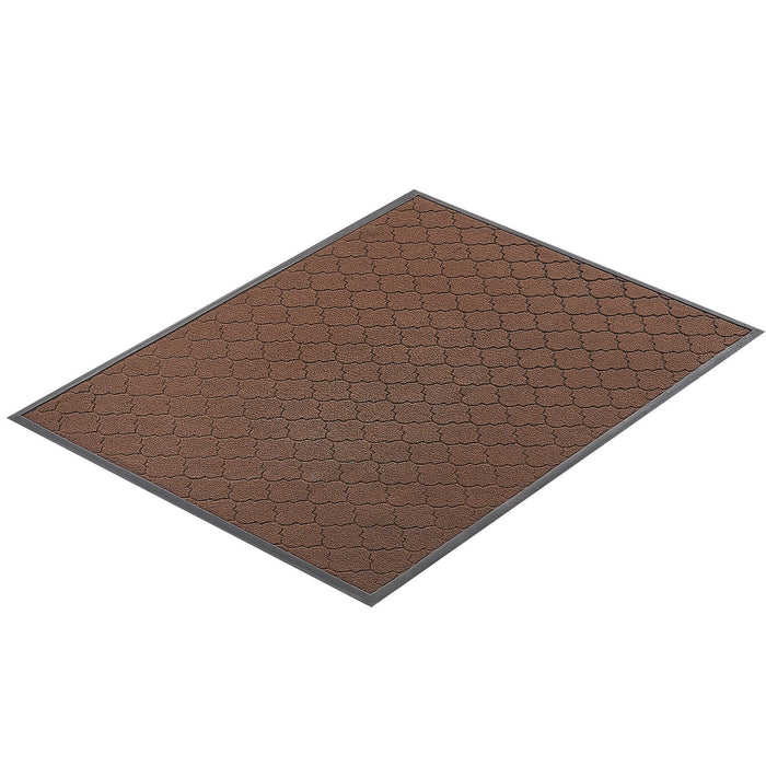 VEVOR Front Door Mat, 1194 x 889 mm Commercial Floor Mat for Indoor and Outdoor, Modern Stylish Carpet with TPE Backing, Heavy Duty Washable Entry Industrial Rug for Hallway, Balcony, Garage, Brown