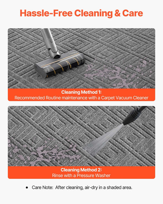 Front Door Mat, 1562 x 914 mm Commercial Floor Mat for Indoor and Outdoor, Modern Stylish Carpet with TPE Backing, Heavy Duty Washable Entry Industrial Rug for Hallway, Balcony, Garage, Grey