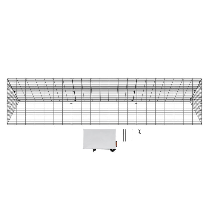 VEVOR Chicken Tunnels, 300 x 71 x 61.5cm (LxWxH) Chicken Tunnels for Yard, Portable Chicken Tunnels for Outside Easy Installation, Chicken Coop Run, Suitable for Chickens, Ducks, Rabbits