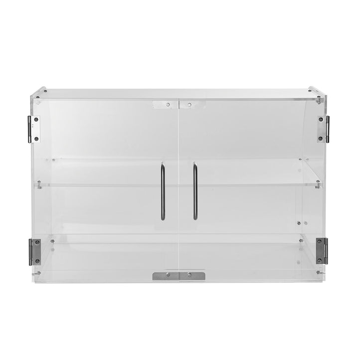 VEVOR Pastry Display Case, 2-Tier Commercial Countertop Bakery Display Case, Acrylic Display Box with Rear Door Access & Removable Shelves, Keep Fresh for Donut Bagels Cake Cookie
