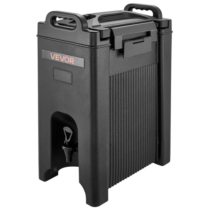 Insulated Beverage Dispenser, 5 Gal/19L Hot and Cold Beverage Server with Spigot & Handle, Food-Grade Thermal Drink Dispenser Cooler for Tea Coffee Water in Cafes & Restaurants, 2 Pack, Black