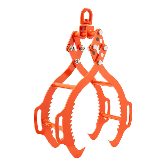 VEVOR 32in Log Lifting Tongs, 4-Claw Log Tongs, Heavy Duty Steel Log Grapple, 2200LBS Lifting Capacity, Swivel Log Graper Timber, Eagle Claw Design, Log Skidding Tongs for Trucks, Tractors, Forklifts