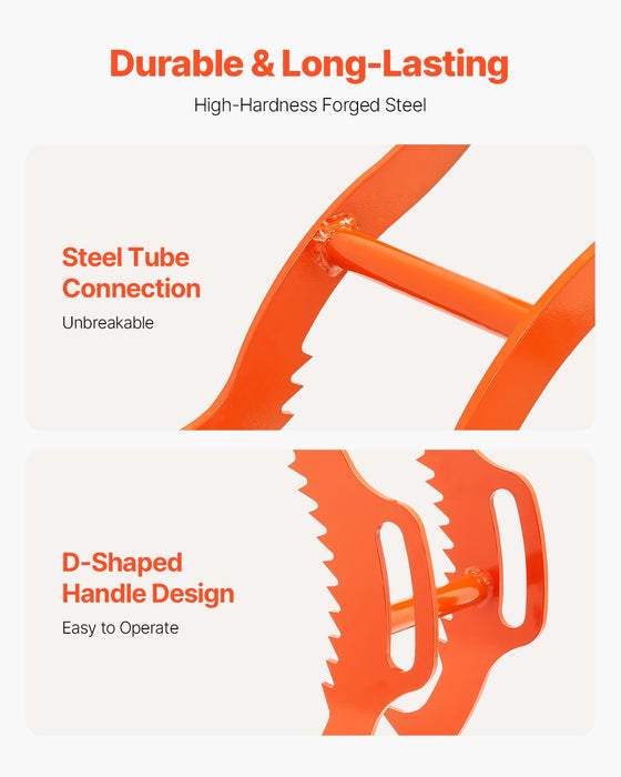 VEVOR 32in Log Lifting Tongs, 4-Claw Log Tongs, Heavy Duty Steel Log Grapple, 2200LBS Lifting Capacity, Swivel Log Graper Timber, Eagle Claw Design, Log Skidding Tongs for Trucks, Tractors, Forklifts