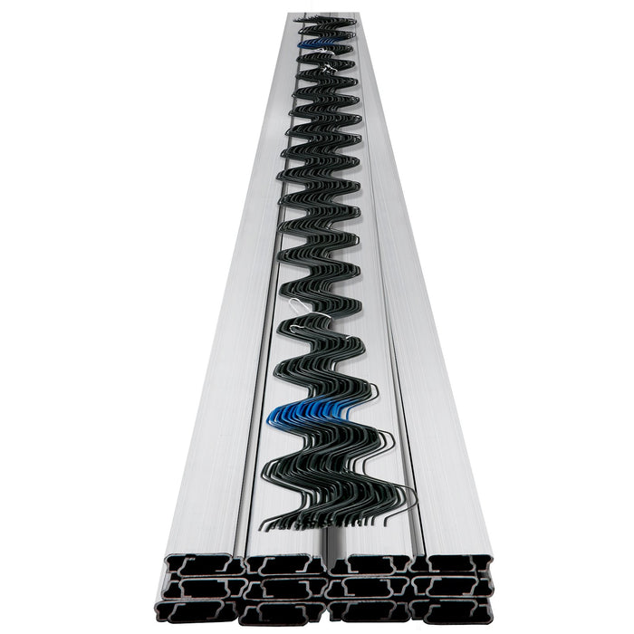 VEVOR Spring Wire and Lock Channel, 2m Spring Lock & U-Channel Bundle for Greenhouse, 40 Packs PE Coated Spring Wire & Aluminum Alloy Channel,Plastic Poly Film or Shade Cloth Attachment with Screw