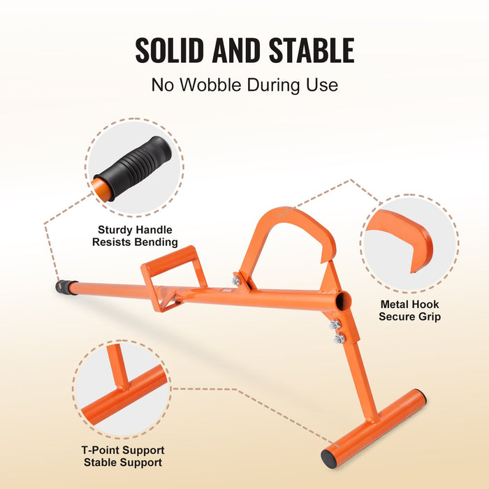VEVOR Timberjack, 46.5 in, 4 in 1 Heavy Duty Steel Log Lifter, Multifunctional Log Roller Adjustable Cant Hook, Logging Tools Log Jack, Forestry Multitool for Rolling Cutting Lifting Logs