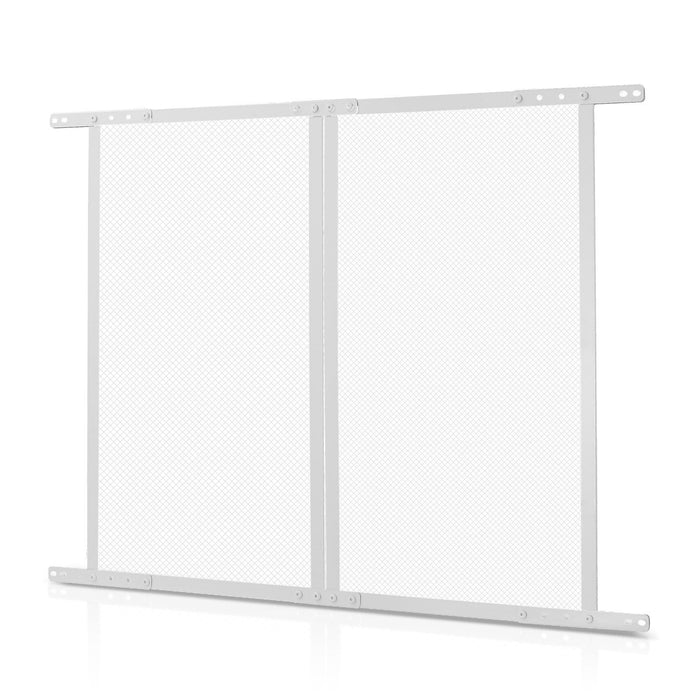 RV Screen Door Protector, 660.4 x 609.6 mm Door Grille, Easy to Install and Disassemble, Reinforced Breathable Protective Mesh, Aluminum Alloy Camper RV Entry Protector for Pet Protection, White