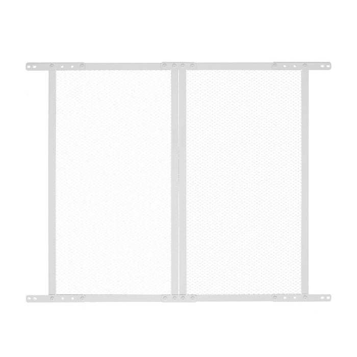 RV Screen Door Protector, 660.4 x 609.6 mm Door Grille, Easy to Install and Disassemble, Reinforced Breathable Protective Mesh, Aluminum Alloy Camper RV Entry Protector for Pet Protection, White