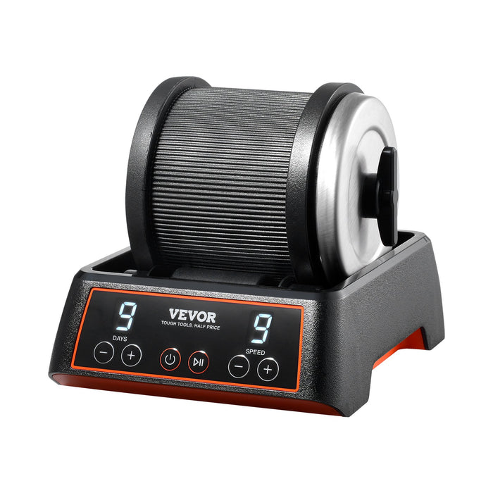 VEVOR Rock Tumbler Kit, 2.5 lbs Rock Polishing Kit, 9 Speed Settings 9-Day Polishing Timer Stone Polishing Kit, Rock Polisher with Rough Gemstones and Polishing Grits, Rock Polisher for Kids Adults