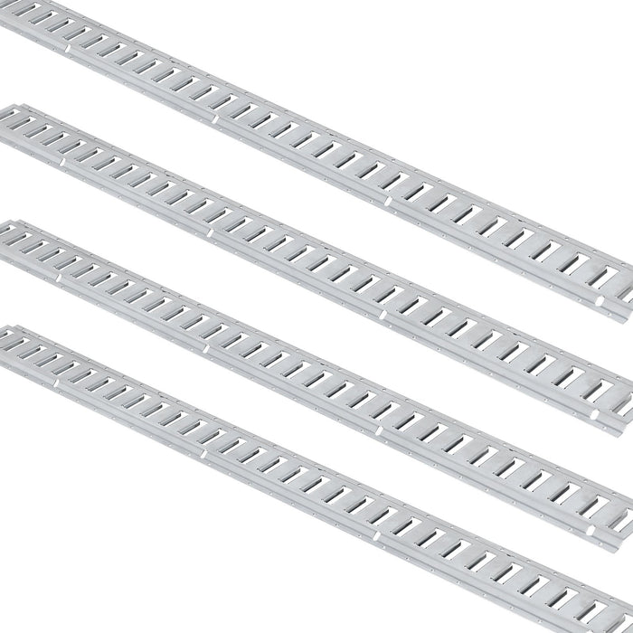 VEVOR E Track Tie-Down Rail Kit, 24PCS 1524 mm E-Tracks Set Includes 8 Steel Rails & 8 O-Rings & 8 Tie-Offs with D-Ring, Versatile Trailer Securing Accessories for Cargo Motorcycles Bikes, 816 kg Load