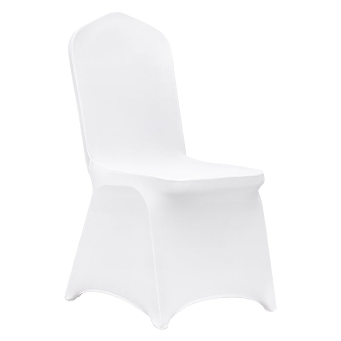 VEVOR Stretch Spandex Folding Chair Covers, Universal Fitted Chair Cover, Removable Washable Protective Slipcovers, for Wedding, Holiday, Banquet, Party, Celebration, Dining (200PCS White)