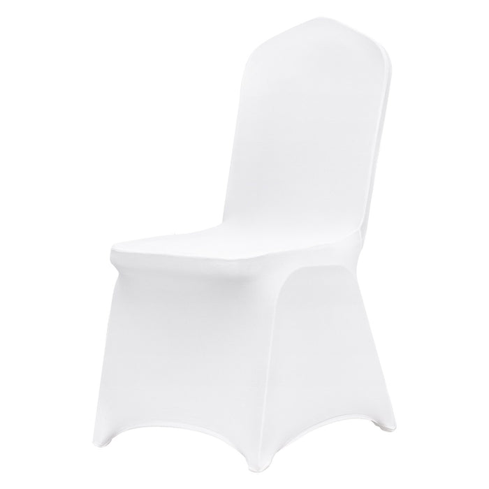 VEVOR Stretch Spandex Folding Chair Covers, Universal Fitted Chair Cover, Removable Washable Protective Slipcovers, for Wedding, Holiday, Banquet, Party, Celebration, Dining (200PCS White)