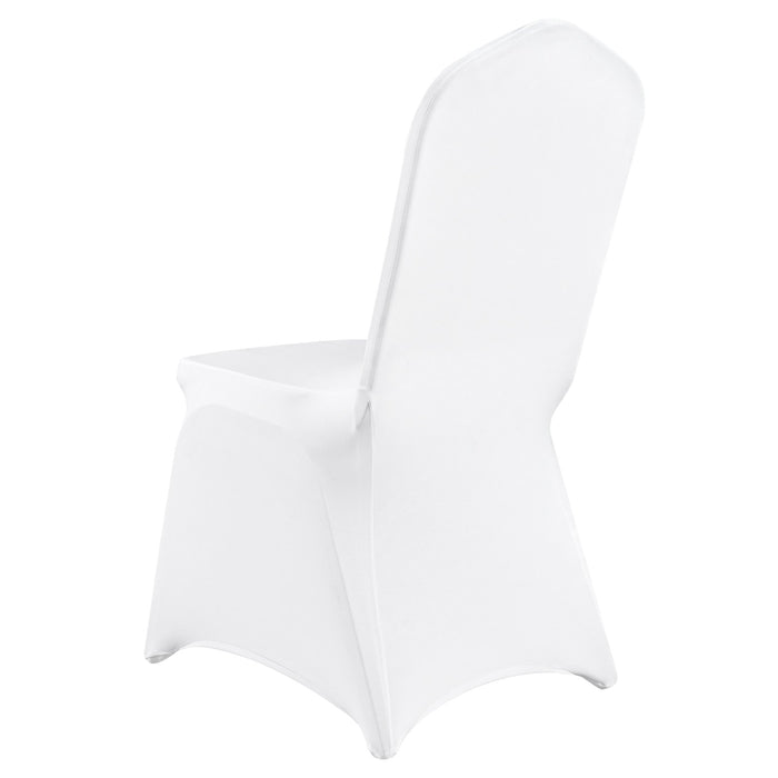 VEVOR Stretch Spandex Folding Chair Covers, Universal Fitted Chair Cover, Removable Washable Protective Slipcovers, for Wedding, Holiday, Banquet, Party, Celebration, Dining (30PCS White)