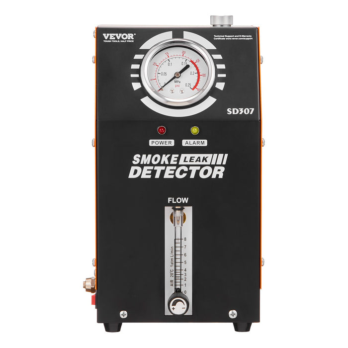 VEVOR Automotive Smoke Machine Leak Detector, EVAP Vacuum Fuel Leak Tester with Built-in Air Pump, Pressure Gauge & Flow Meter, 2-Mode Vacuum Pipe Fuel Diagnostic Detector for 12V Cars Trucks Boats