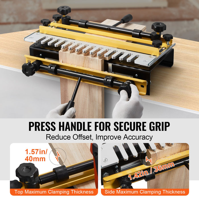 VEVOR Dovetail Jig, 310 mm Width, Dove Tailing Router Jigs with Router Bit & 1/2” Template, Precise Alignment Dove Tail Jig, Mortise and Tenon Jig Woodworking Tools for Furniture & Wood Cabinet Making