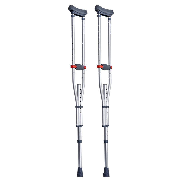 Underarm Crutches, 13-Level Height Adjustable Underarm Walking Crutches, Lightweight Aluminum Crutches for Adults Teenager - with Soft Underarm Pad for Leg Injury Surgery Disabled, 1 Pair 300LBS
