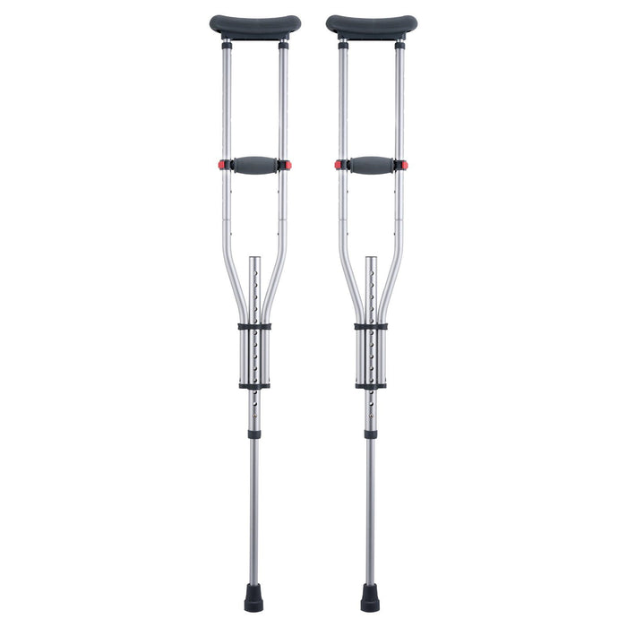 Underarm Crutches, 13-Level Height Adjustable Underarm Walking Crutches, Lightweight Aluminum Crutches for Adults Teenager - with Soft Underarm Pad for Leg Injury Surgery Disabled, 1 Pair 300LBS