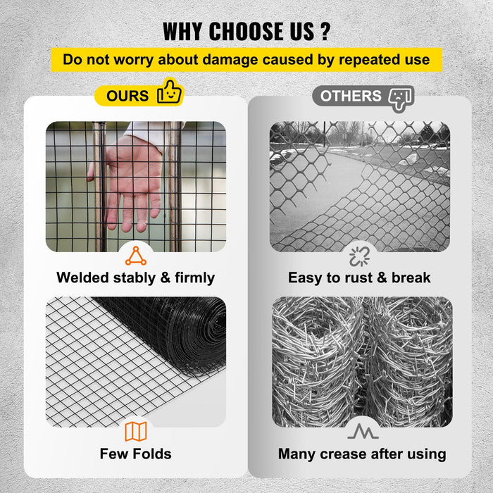 Hardware Cloth, 24" x 100' & 1"x1" Mesh Size, Galvanized Steel Vinyl Coated 16 Gauge Chicken Wire Fencing with A Cutting Plier & A Pair of Fabric Gloves, for Garden Fencing & Pet Enclosures,
