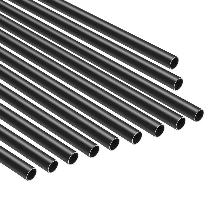 VEVOR Staircase Balusters 51 Pack, 660 mm Aluminum Stair Balusters, 19 mm Water-Proof Round Metal Spindle Railing, Hollow Deck Railing with Rail Caps & Screws for Stairs, Porch, Patio, Fence, Black