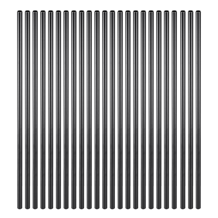 VEVOR Staircase Balusters 51 Pack, 813 mm Aluminum Stair Balusters, 19 mm Water-Proof Round Metal Spindle Railing, Hollow Deck Railing with Rail Caps & Screws for Stairs, Porch, Patio, Matte Black