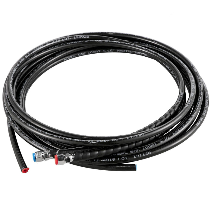 Hydraulic Boat Steering Kit, 300HP Hydraulic Steering Kit Helm Pump, Cylinder, Wheel, 24 Feet Hose Hydraulic Steering Seal Kit, Corrosion-Resistant Boat Steering System Marine Steering Kit