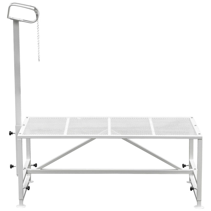Livestock Stand 51x23 inches, Trimming Stand with Straight Head Piece, Goat Trimming Stand Metal Frame Sheep Shearing Stand Livestock Trimming Stands