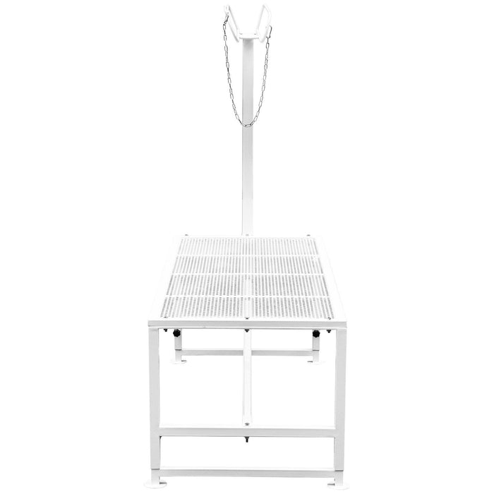 Livestock Stand 51x23 inches, Trimming Stand with Straight Head Piece, Goat Trimming Stand Metal Frame Sheep Shearing Stand Livestock Trimming Stands