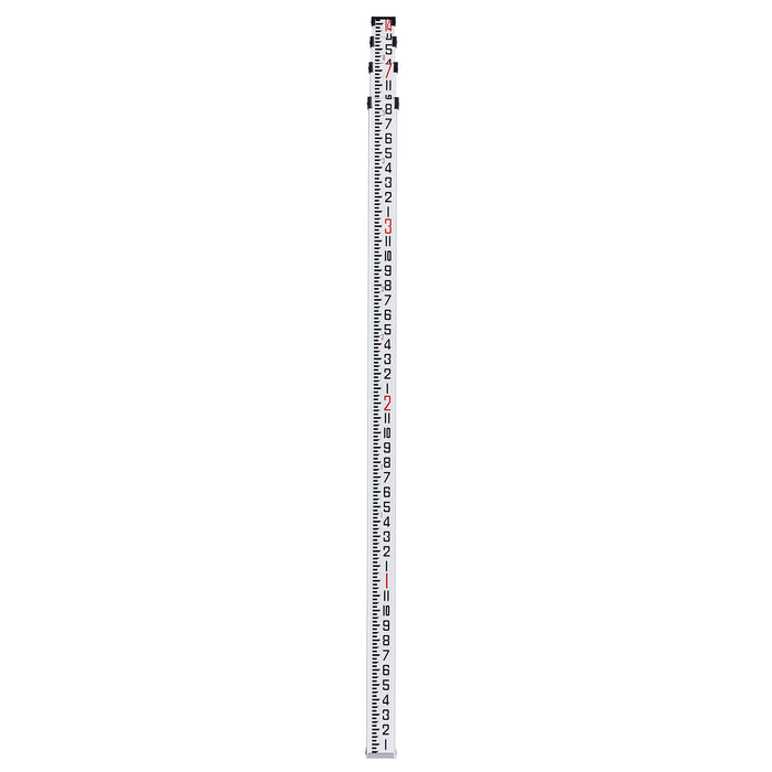 VEVOR Aluminum Grade Rod, 14-Feet/8ths 4 Sections Telescopic Measuring Rod, Double-Sided Scale 1/8in Leveling Rod Stick, Aluminum Alloy Survey Rod w/ Bubble Level &Carrying Bag for Houses,Walls,Floors