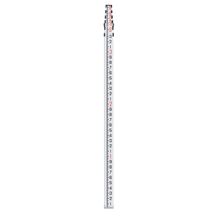 Aluminum Grade Rod, 18-Feet/10ths 6 Sections Telescopic Measuring Rod,Double-Sided Scale 1/10ft Leveling Rod Stick,Aluminum Alloy Survey Rod w/ Bubble Level &Carrying Bag for Houses,Walls,Floors