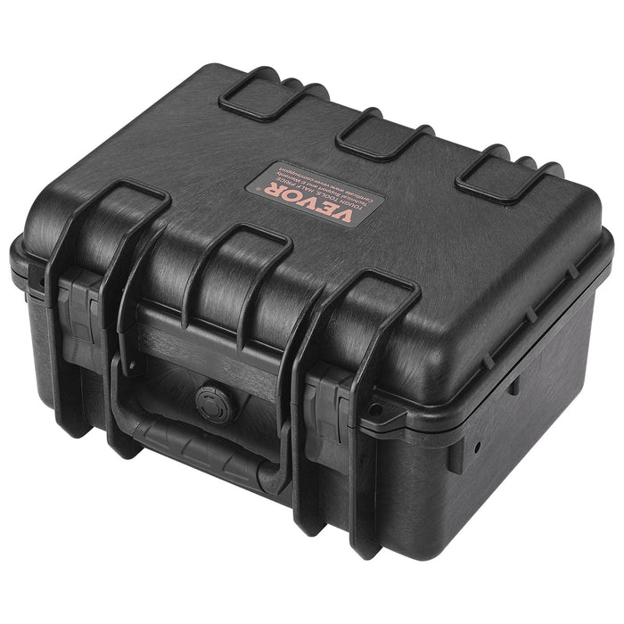 VEVOR Hard Pistol Cases with Pre-cut PU Foam, Waterproof & Dustproof Hard Gun Case for 2 Pistol, 14.1×11.5×7.6 in Lockable Pistol Case, Black