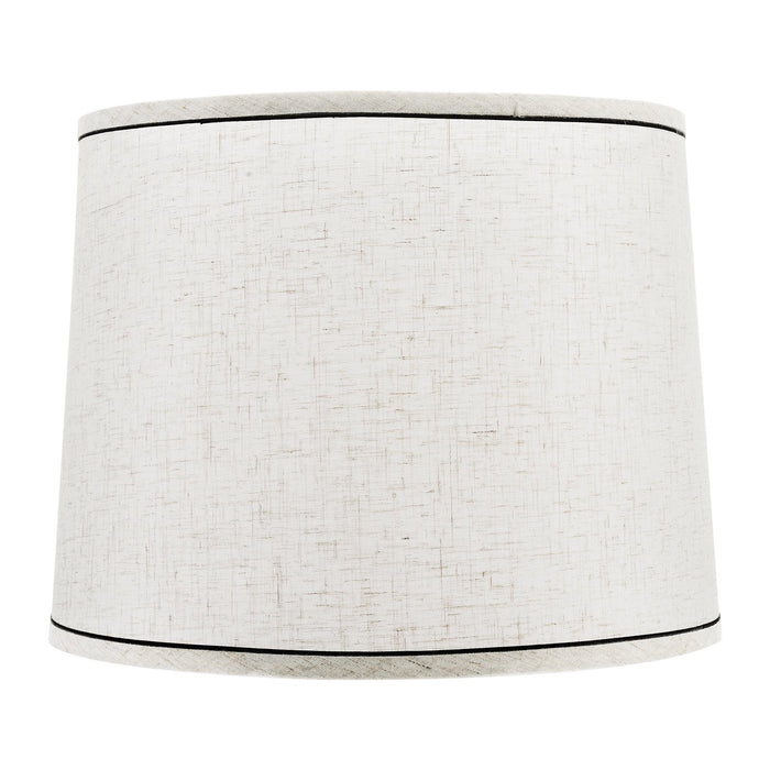 VEVOR Lamp Shade 2 Set, 29 cm Top x 32 cm Bottom x 24.5 cm High (Spider Fitter), Medium Lampshade with Harp, Replacement Lamp Shade for Table & Floor Lamps Pendant Lights, Light Linen with Black Edge