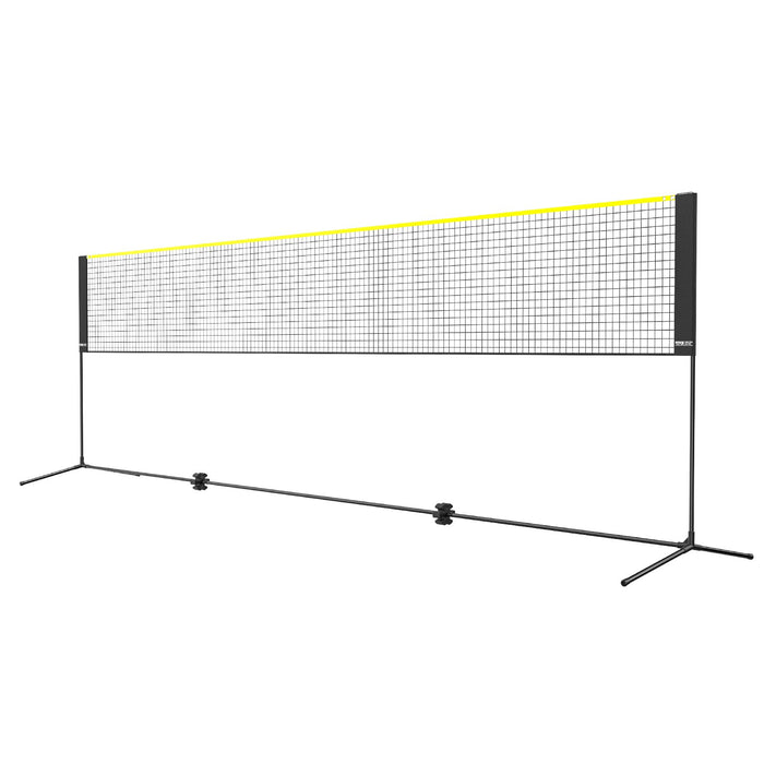 VEVOR Badminton Net, Height Adjustable Volleyball Net, 17ft Wide Foldable Pickleball Net, Portable Easy Setup Tennis Net Set with Poles, Stand and Carry Bag, for Kids Backyard Game Indoor Outdoor Use