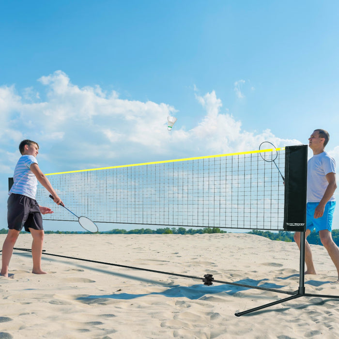 VEVOR 20ft Badminton Net Set Outdoor Portable Volleyball Pickleball Tennis Net