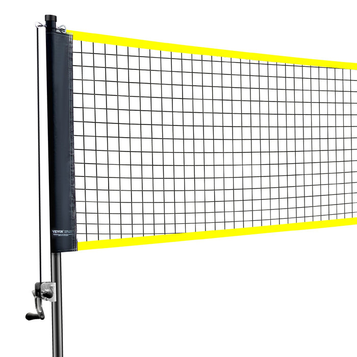 VEVOR Badminton Net Set, Outdoor Backyard Beach Park Badminton Net, Portable Badminton Equipment Set, Adults Kids Badminton Net with Poles, Carrying Bag, 4 Iron Rackets, and 3 Nylon Shuttlecocks