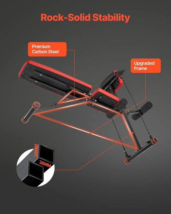 Multi-Functional Weight Bench for Full Body Workout, Roman Chair Hyperextension Bench, 770 lbs Adjustable & Foldable Equipment for Back Arm Core Ab Workout, Sit Up Exercise Machine for Home Gym