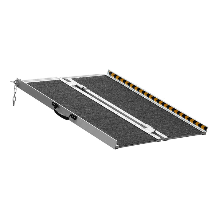 VEVOR Portable Wheelchair Ramp 2FT, Non-Slip Aluminum Folding Handicap Ramp, Door Threshold Ramps for Wheelchair for Home,Wheel Chair Ramp Steps, Cars, Scooter, Cart, Curbs, Stairs