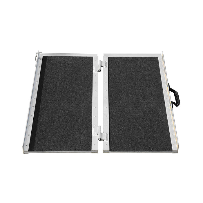 VEVOR Portable Wheelchair Ramp 2FT, Non-Slip Aluminum Folding Handicap Ramp, Door Threshold Ramps for Wheelchair for Home,Wheel Chair Ramp Steps, Cars, Scooter, Cart, Curbs, Stairs