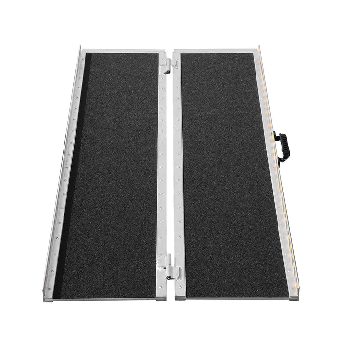 VEVOR Portable Wheelchair Ramp, 183 cm 363 kg Capacity, Non-Slip Aluminum Folding Threshold Ramp, Foldable Mobility Scooter Ramp Wheel Chair Ramp, Handicap Ramp for Home Steps, Stairs, Doorways, Curbs