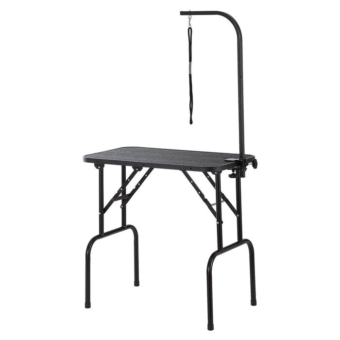 VEVOR Pet Grooming Table Arm with Clamp, 808 x 460 mm Dog Grooming Station, Foldable Pets Grooming Stand for Medium and Small Dogs, Free No Sit Haunch Holder with Grooming Loop, Bearing 99.8kg