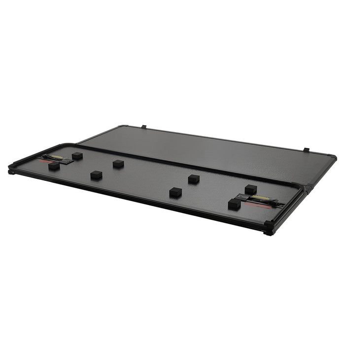 VEVOR Tri-Fold Truck Bed Tonneau Cover, Compatible with 2019-2024 Chevy Silverado GMC Sierra 1500 (NOT FIT 19-24 Classic) 1775 mm Bed, Fit 1775 x 1608 mm Inside Bed, 181.4 kg Load Capacity, Black