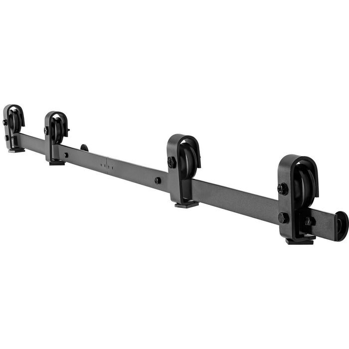 Bi-Folding Sliding Barn Door Hardware Track Kit, 76" Top Mount Track Kit, Slide Smoothly & Quietly, Heavy Duty, Easy to Install, Suitable for Four 18" Closet Pantry Laundry Doors (Not Included)