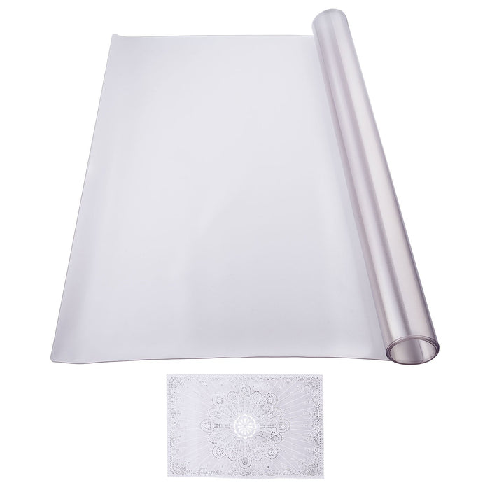 VEVOR Plastic Table Cover, 36 x 60 Inch 1.5 mm Thick Frosted Table Protector, Rectangle PVC Desk Mat, Waterproof & Easy Cleaning Desk Pad Tablecloth, for Office Dresser Dining Room Table Night Stand