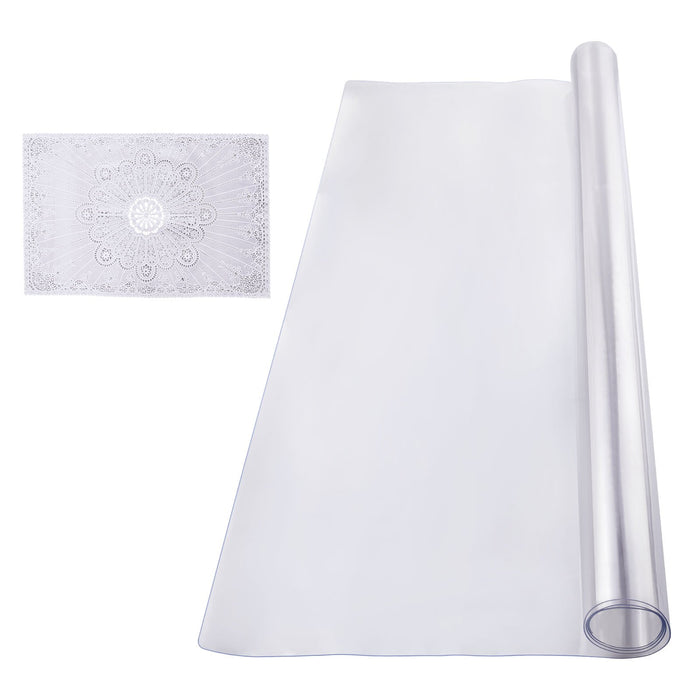 VEVOR Plastic Table Cover, 40 x 60 Inch 1.5 mm Thick Clear Table Protector, Rectangle PVC Desk Mat, Waterproof & Easy Cleaning Desk Pad Tablecloth, for Office Dresser Dining Room Table Night Stand