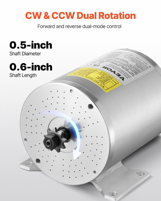 2000W Electric Brushless DC Motor Kit - 48V 4300rpm Motor with Upgraded Speed Controller and Throttle Grip Kit for Go Karts E-Bike Motorcycle Scooter DIY
