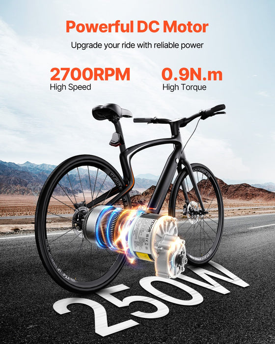 VEVOR 250W Electric Powerful DC Motor Kit - 24V 2700rpm Brushed Motor with Upgraded Speed Controller, Throttle Grip Kit for Go Karts E-Bike Motorcycle Scooter