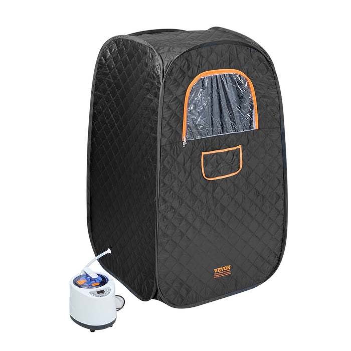 VEVOR 1000W Personal Steam Sauna Tent Loss Weight Detox Therapy Spa Compact, 800 x 800 x 1330 mm