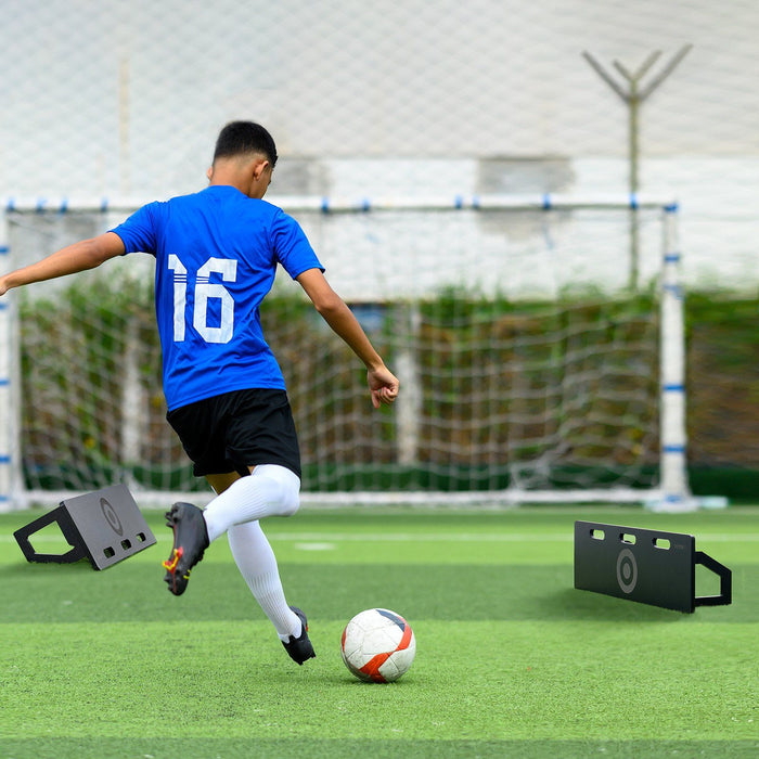 Soccer Rebounder Board, 40"X12" Portable Soccer Wall with 2 Angles Rebound, Foldable HDPE Kickback Rebound Board, Soccer Training Equipment for Kids and Adults, Passing & Shooting Practice