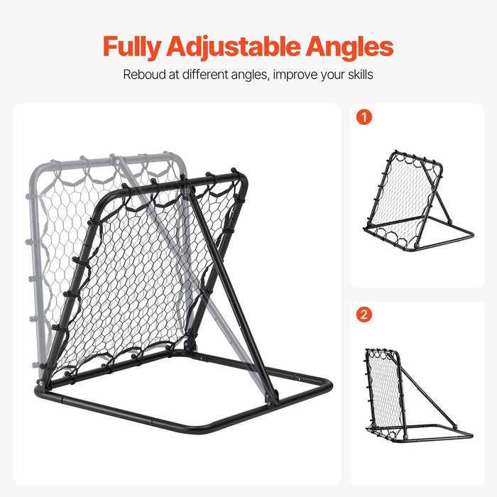 VEVOR 34"x34" Soccer Rebounder Net Kick-Back Portable Football Training Gifts