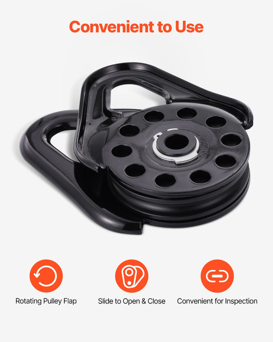 VEVOR 14.5 Ton Recovery Snatch Block Pulley Snatch 32,000 lbs Capacity ATV UTV