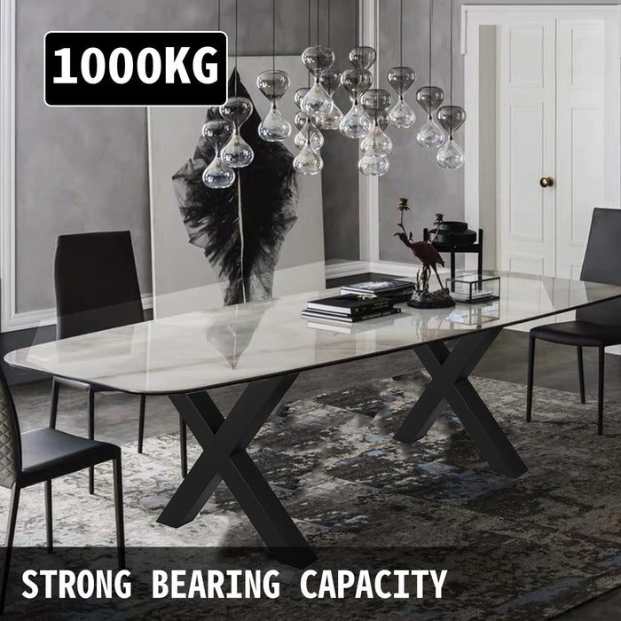 VEVOR Metal Table Legs 28.4 x 29.9 Inch Black Table Legs Premium steel table legs with X-frame style Steel Bench Legs Country Style Table Legs Furniture Leg Perfect for Coffee Store Home Office Bar